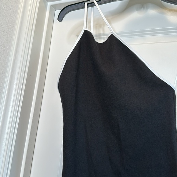 NWT Zara black and white one shoulder mini dress Sz Small - Picture 3 of 5